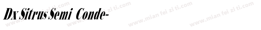 Dx Sitrus Semi Conde字体转换